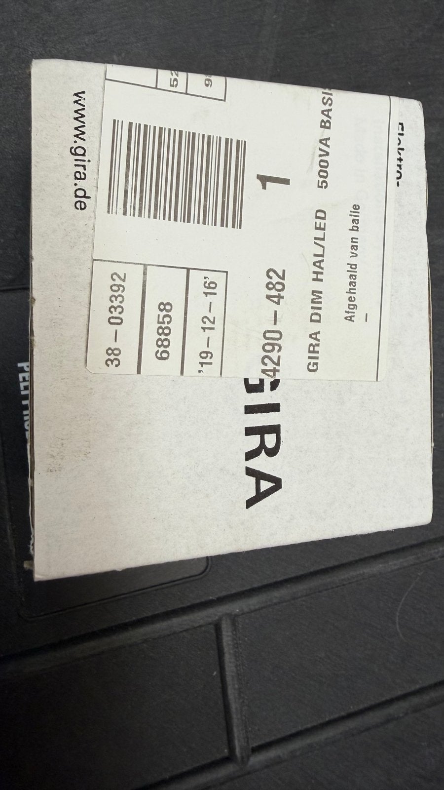 Gira Dimmer Basiselement 2262 00 voor Halogeen/LED, Ophalen of Verzenden, Nieuw, Schakelaar