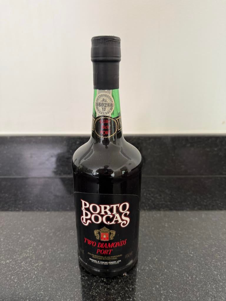 Porto Pocas Two Diamonds Port - Ruby Rich jaten 80, Verzamelen, Wijnen, Ophalen of Verzenden, Nieuw, Overige gebieden, Port