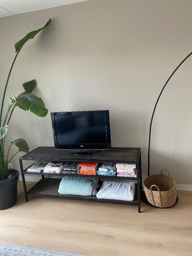 TV-meubel / Dressoir - hout en metaal, Ophalen, Gebruikt, 150 tot 200 cm, Minder dan 100 cm