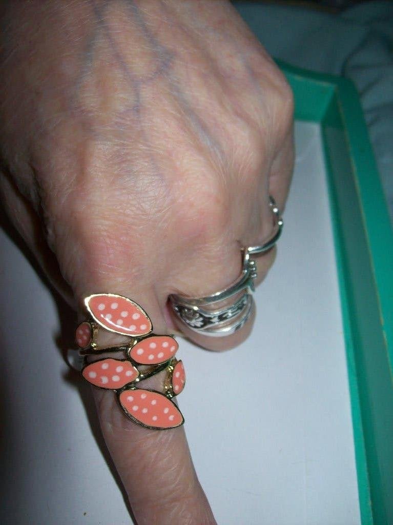 Ring Goud  Meer kleur Fraai Blad Model  Maat 18, Overige kleuren, Verzenden, Nieuw, Dame