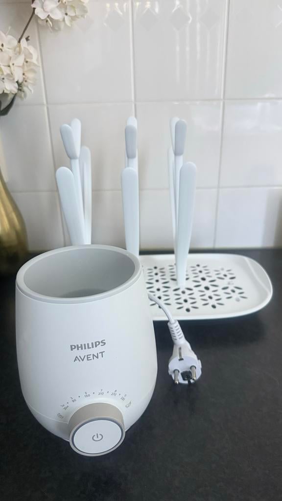 Philips Avent flessenwarmer en droogrek, Ophalen of Verzenden, Gebruikt