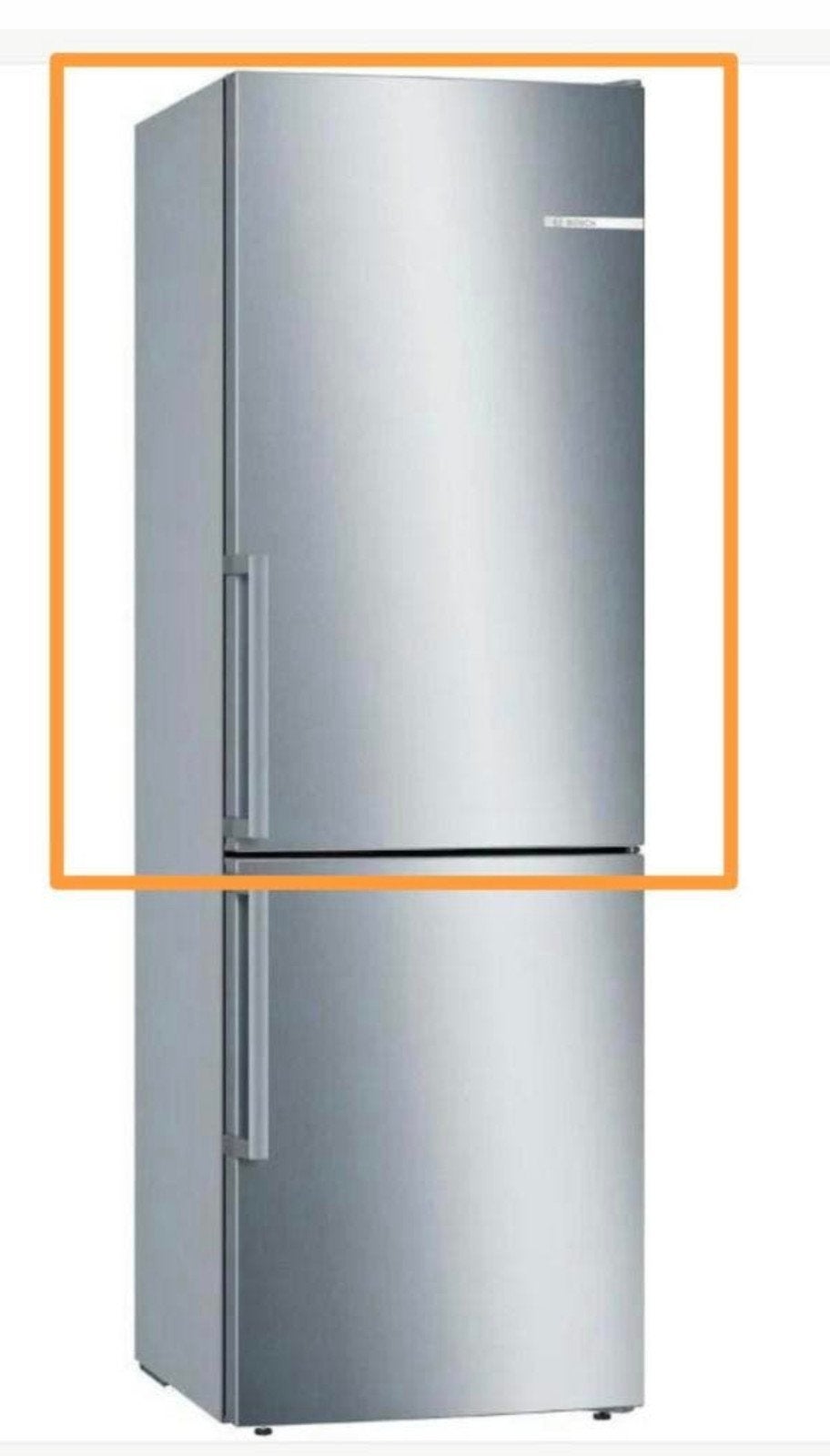 Koelkastdeur RVS Bosch zilver Exclusive deur koelkast 2025, Witgoed en Apparatuur, Ophalen, Zonder vriesvak, 200 liter of meer