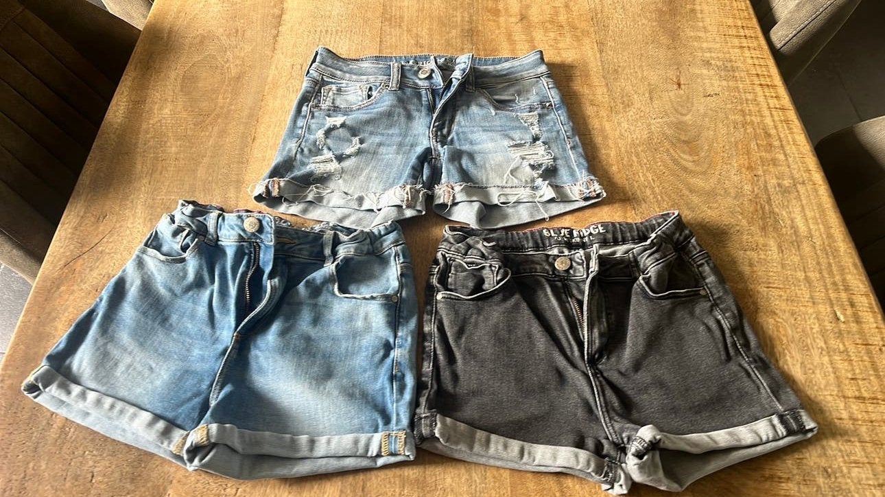 Meisjes spijkershorts mt 158, Ophalen of Verzenden, Gebruikt, Maat 158