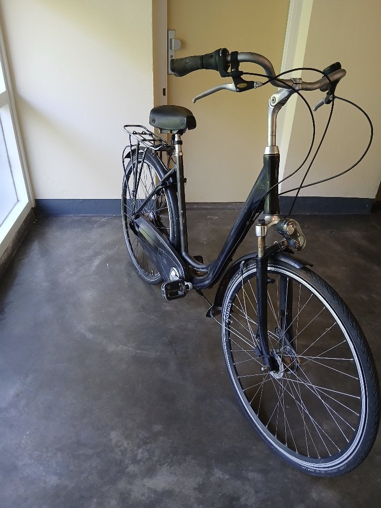 Fiets, Fietsen en Brommers, Fietsen | Vouwfietsen, Gebruikt, Velgrem, Versnellingen, Dames