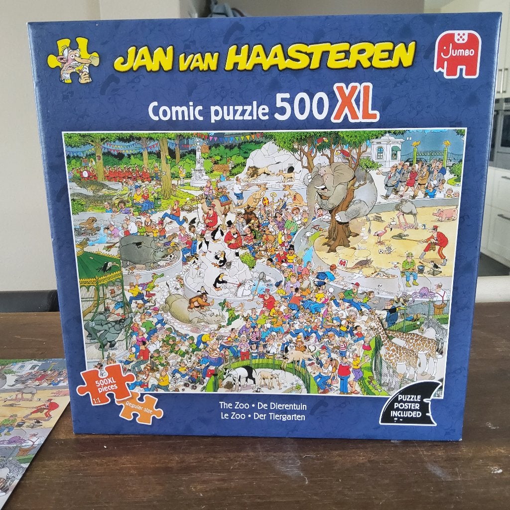 The Zoo, Jan van Haasteren puzzel, 500 XL stukjes, Ophalen of Verzenden, 500 t/m 1500 stukjes, Zo goed als nieuw, Legpuzzel