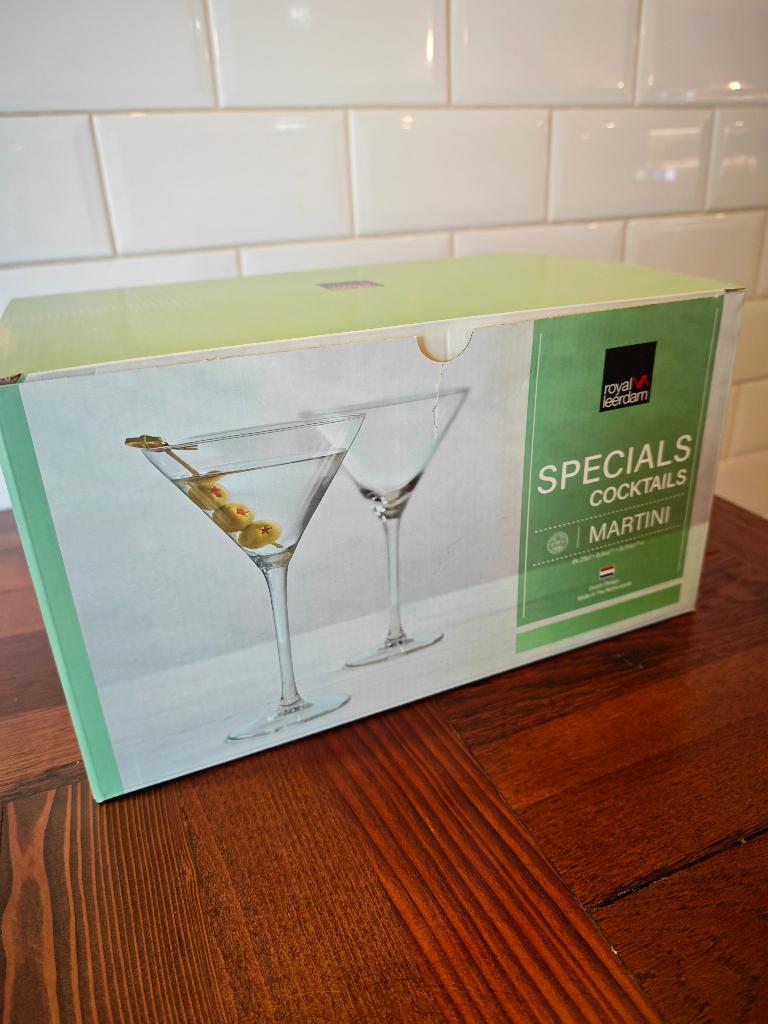 Royal Leerdam martini glazen, Verzamelen, Glas en Borrelglaasjes, Ophalen, Nieuw, Overige typen