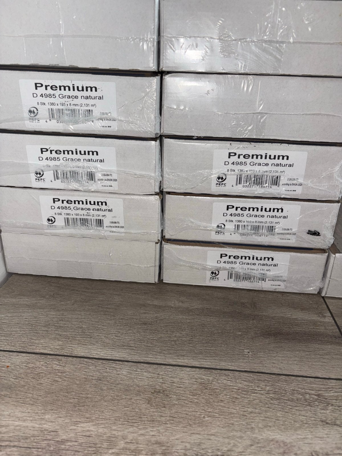 Laminaat Grace Natural - Lente Eik Donkergrijs - 21,31m², Ophalen, Kunststof, Nieuw, 10 m² of meer