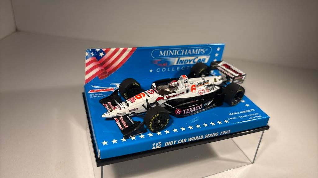 Indycar lola ford haas mario andretti minichamps 1.43, Hobby en Vrije tijd, Modelauto's | 1:43, Auto, Ophalen of Verzenden, MiniChamps