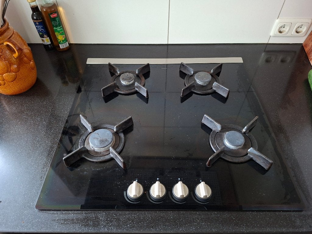Atag gaskookplaat voor inbouw 56x49 cm, Ophalen, Gebruikt, 4 kookzones, Inbouw
