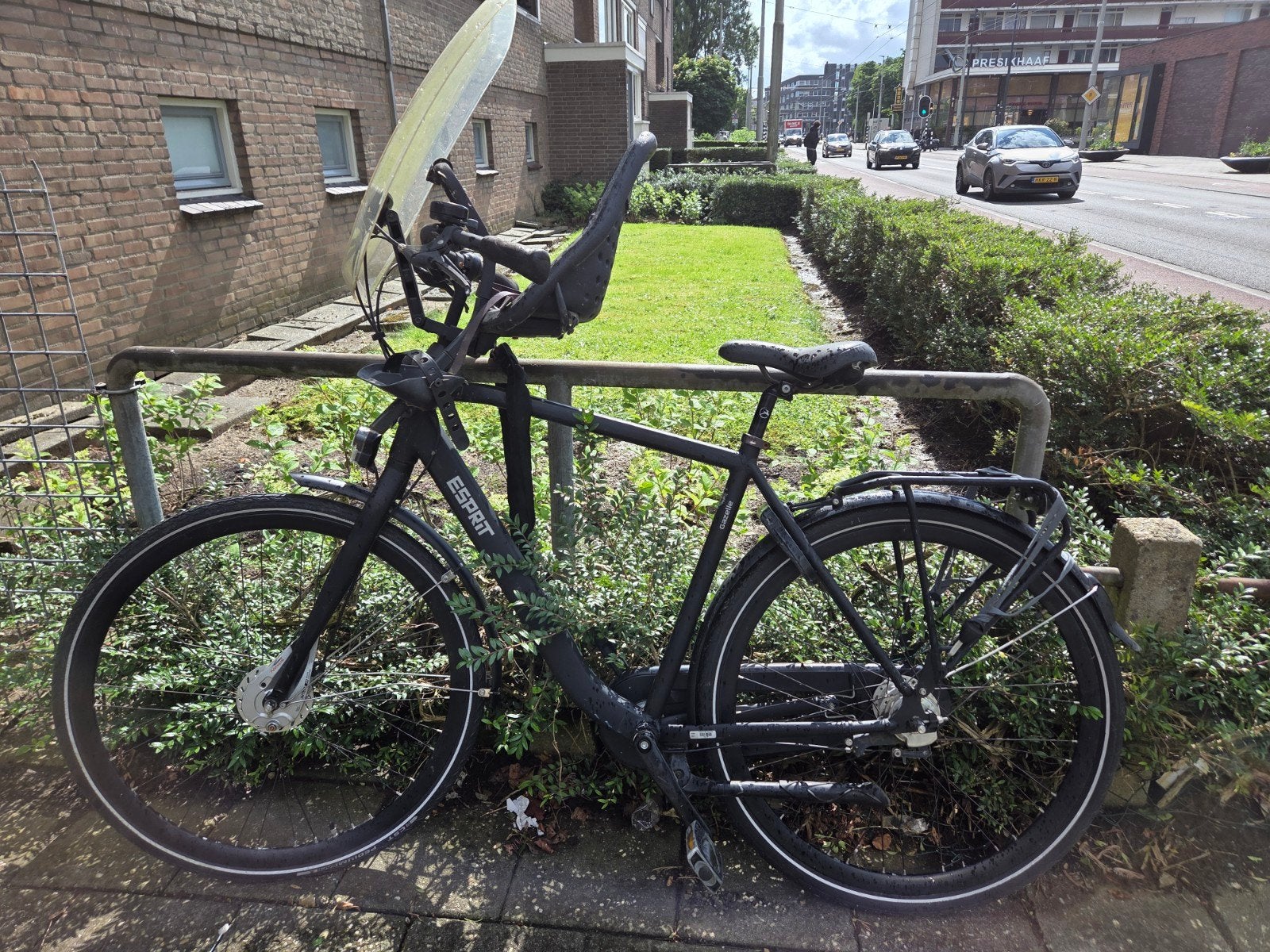 Gazelle Esprit fiets met Yepp kinderzitje, Ophalen