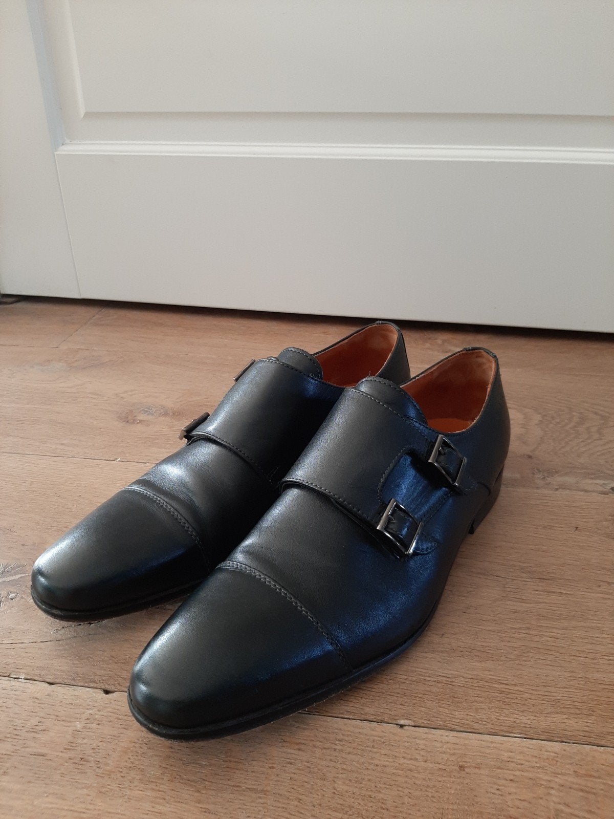 Van Lier herenschoenen, maat 9,5, Zwart, Van Lier, Ophalen of Verzenden, Gespschoenen
