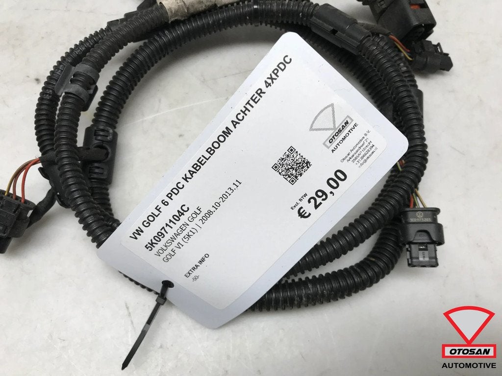 VW Golf 6 Parkeersensor Kabelboom Achter 4xPDC 5K0971104C, Gebruikt, Volkswagen, Volkswagen AG, Berliner Ring 2
38440  Wolfsburg, DE