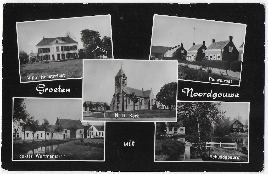 Noordgouwe Oude ongelopen Ansichtkaart (B3364 ), Ophalen of Verzenden, 1940 tot 1960, Ongelopen