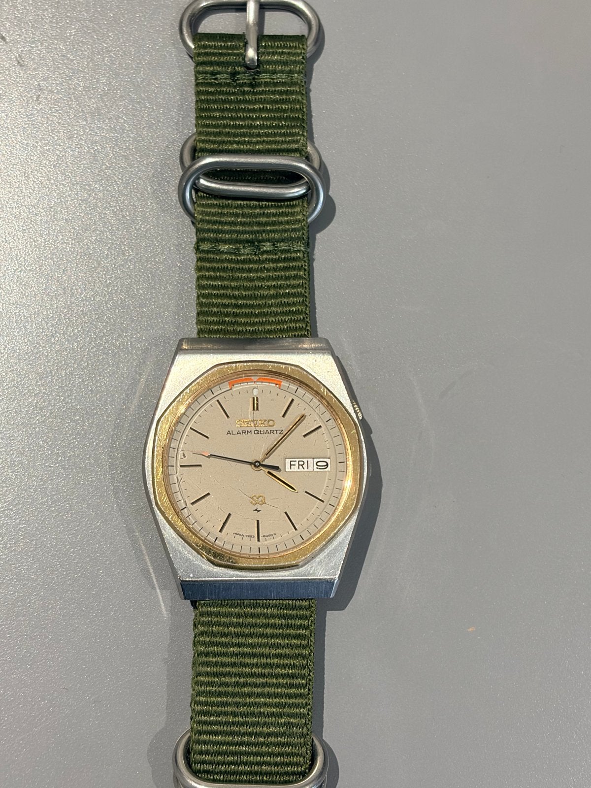 Seiko Alarm Quartz Horloge - Vintage Heren Polshorloge, Ophalen, Seiko, Gebruikt, Staal