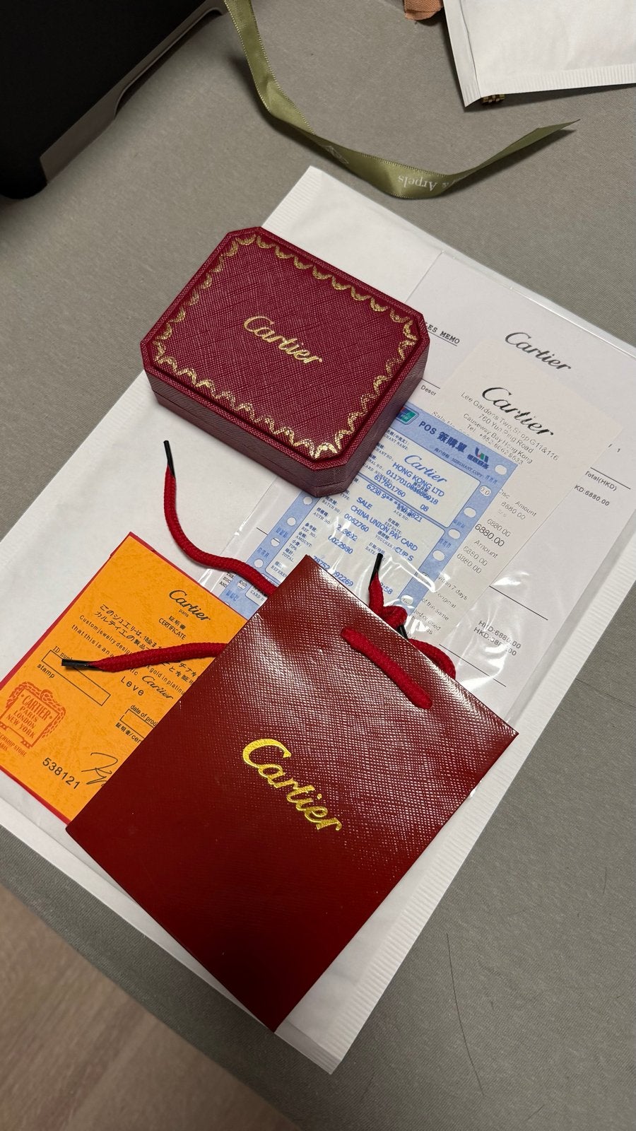 Cartier doos en Certificaat, Overige materialen, Zwart, Ophalen of Verzenden, Zo goed als nieuw
