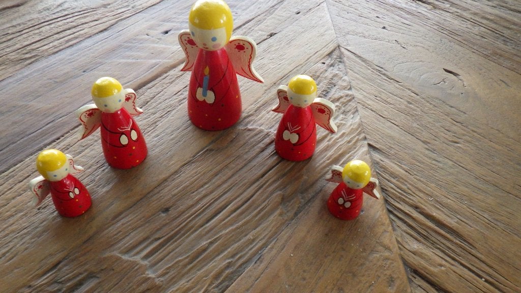mooie houten engeltjes, Diversen, Ophalen of Verzenden, Gebruikt