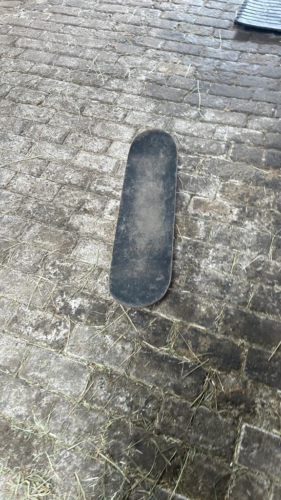 Vintage Skateboard - Blauw met 'Chill Vibes' design, Ophalen of Verzenden, Gebruikt, Skateboard