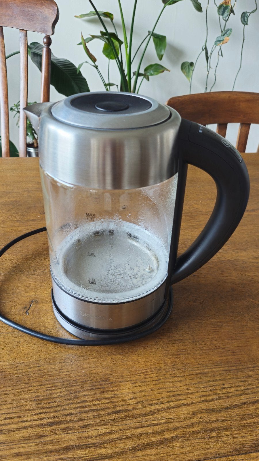 Blokker glazen waterkoker, 1,7 liter, gebruikt, 1 tot 2 liter, Ophalen, Gebruikt