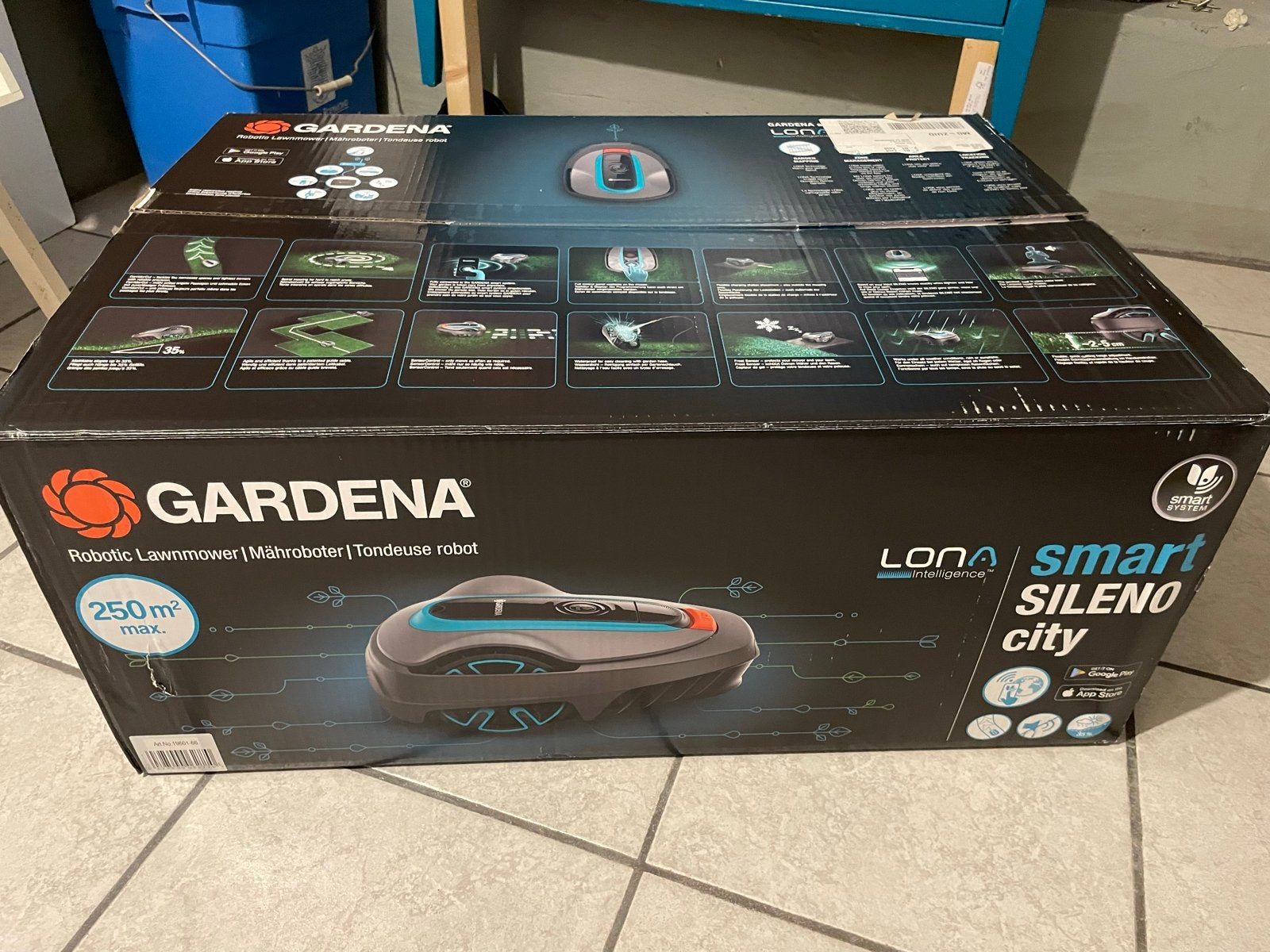 Gardena Smart SILENO City 250 robotmaaier met gateway, Ophalen, Cirkelmaaier, Gebruikt, Minder dan 30 cm