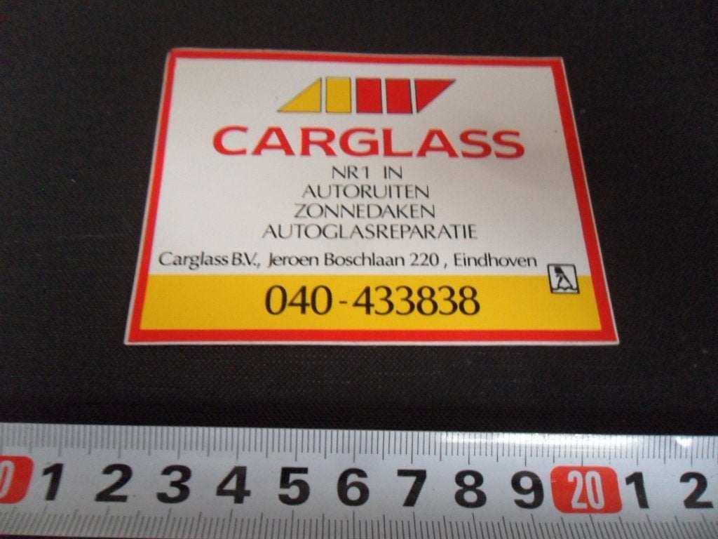 sticker CARGLASS Nr. 1  EINDHOVEN  EHV  LH194, Verzamelen, Stickers, Ophalen of Verzenden, Zo goed als nieuw