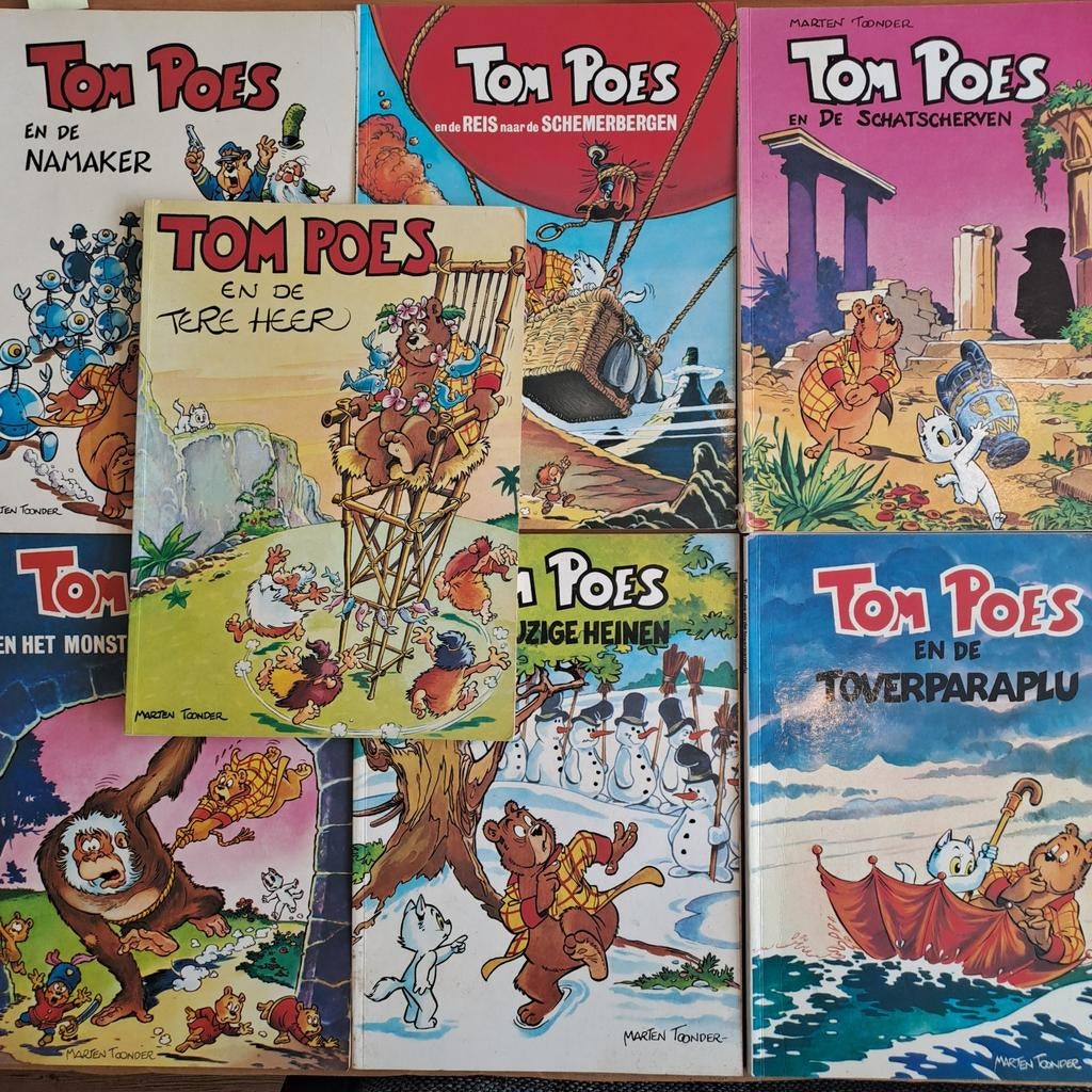 Collectie Tom Poes - Oberon, Meerdere stripboeken, Ophalen of Verzenden, Gelezen, Marten Toonder