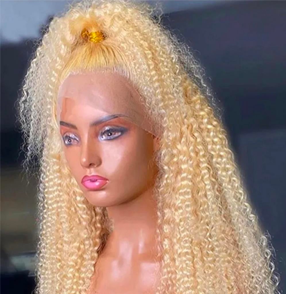 18 inch deepwave blond pruik / wig 100% menselijke haar, Ophalen of Verzenden, Nieuw, Pruik of Haarverlenging