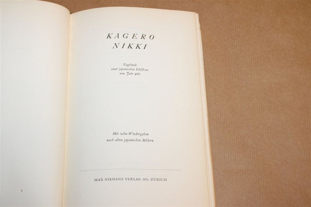 Kagero Nikki — Dagboek Japanse Edelvrouw 10e Eeuw 1955, Ophalen of Verzenden, Gelezen