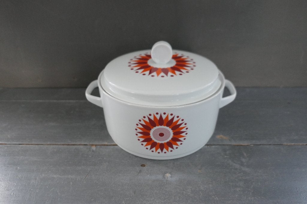 Retro dekschaal Jaeger & Co Germany Flower Power, Huis en Inrichting, Keuken | Servies, Ophalen of Verzenden, Overige stijlen