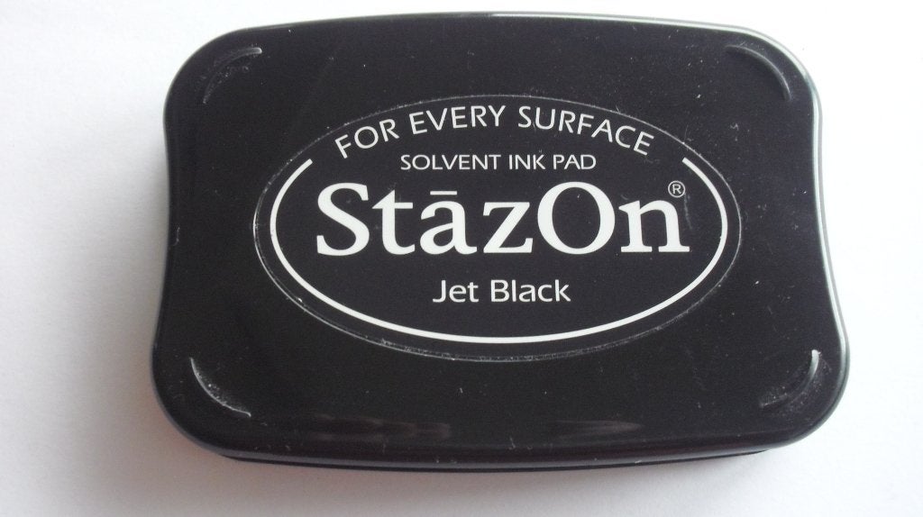 Stazon black-Stempelkussen, Verzenden, Zo goed als nieuw, Inkt, Foam of Stempelhouder