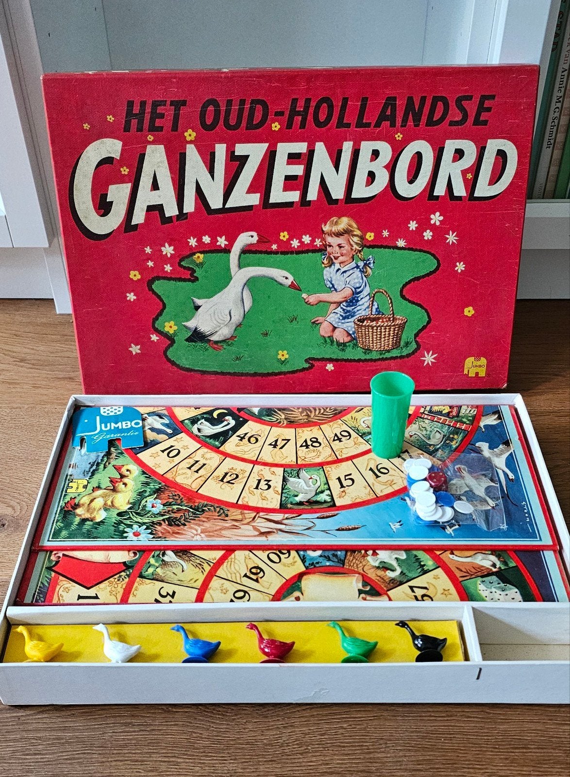 Ganzenbord - org. Vintage spel- compleet- verzend ook, Hobby en Vrije tijd, Gezelschapsspellen | Bordspellen, Ophalen