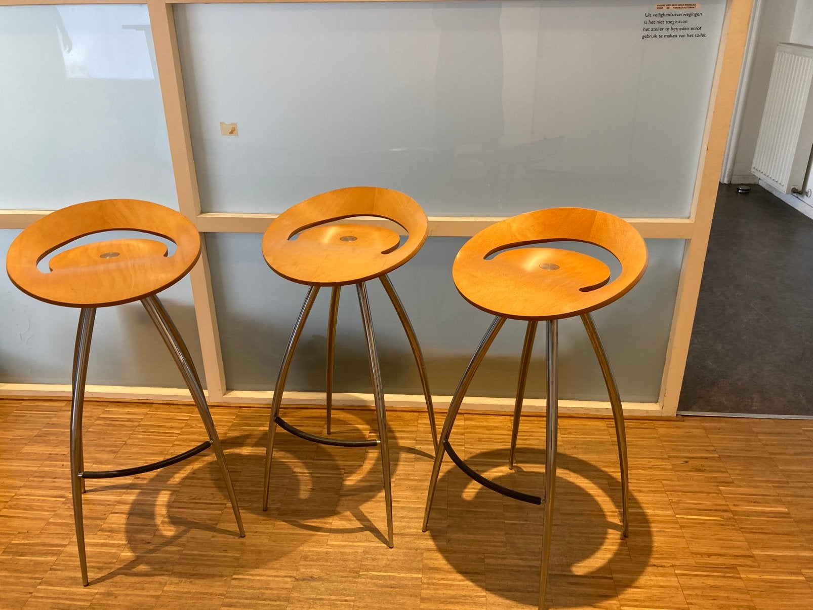 Lyra hoge krukken, Ophalen, Gebruikt, Met voetsteun, 60 tot 90 cm