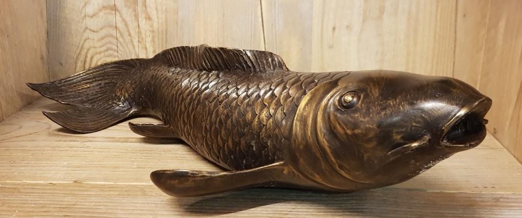 KOI / TUINBEELD / BRONS / KOI KARPER, Tuin en Terras, Tuinbeelden, Dierenbeeld, Nieuw, Info@huisentuindecoratiemarie.nl, Huis en tuin decoratie marie