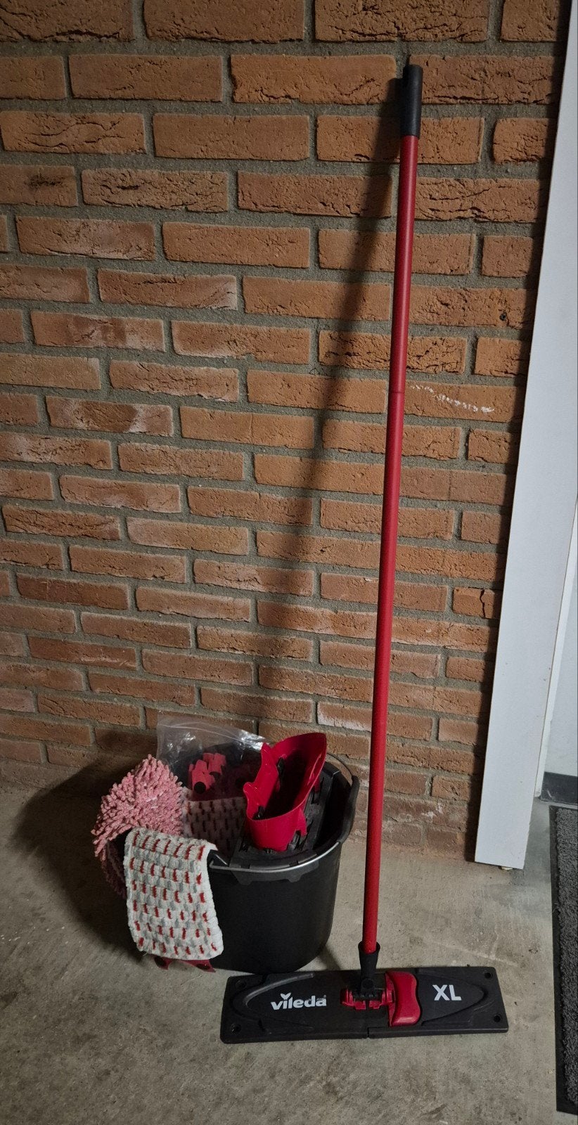 vileda dweil, Ophalen