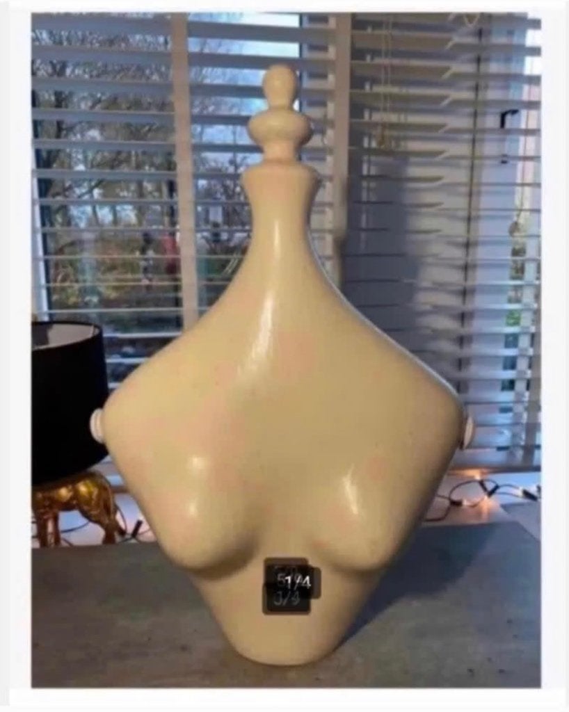 Antieke buste body paspop vrouw, 54 cm, Antiek en Kunst, Curiosa en Brocante, Ophalen of Verzenden