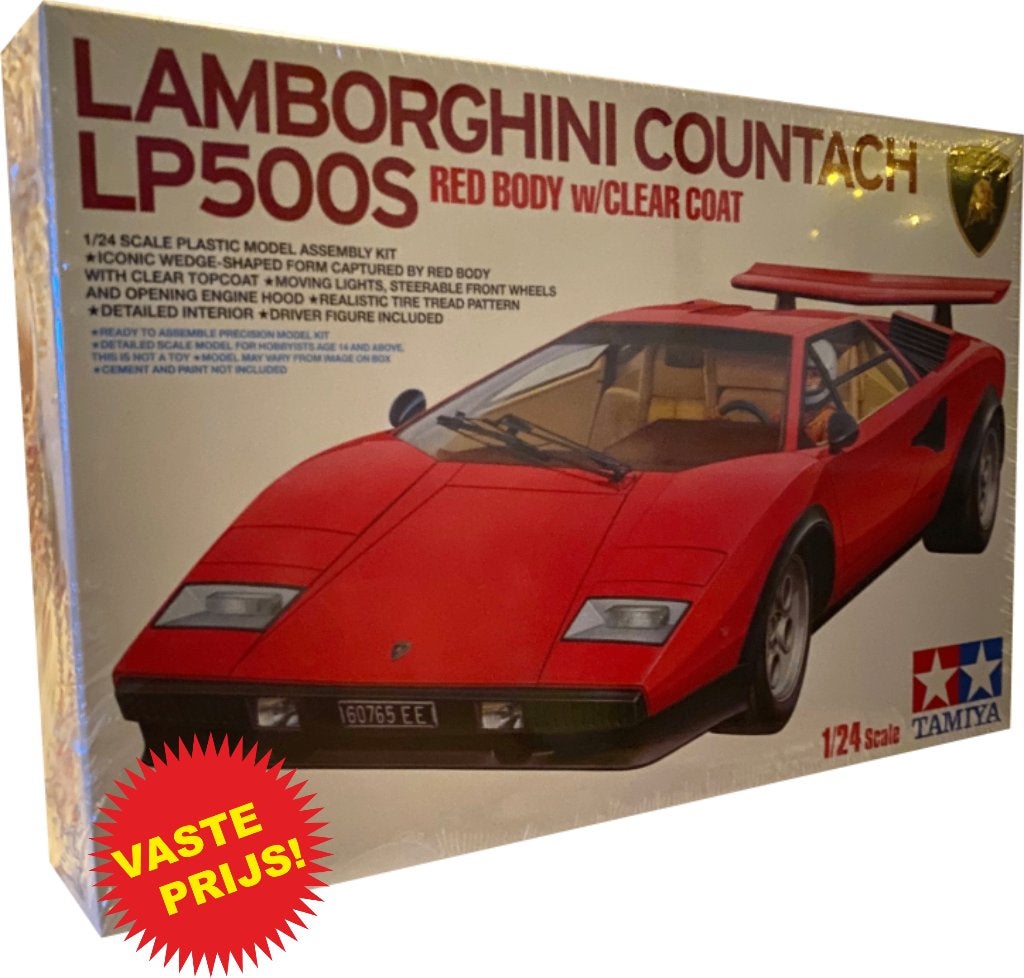 Lamborghini Countach LP500S (Tamiya 25419) 1/24, Auto, Groter dan 1:32, Nieuw, Ophalen of Verzenden