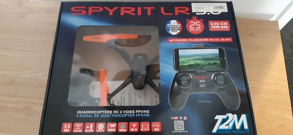 Drone Spyrit LR 3.0, Audio, Tv en Foto, Drones, Cameradrone, Bediening via smartphone, Overige merken, Minder dan 100 meter
