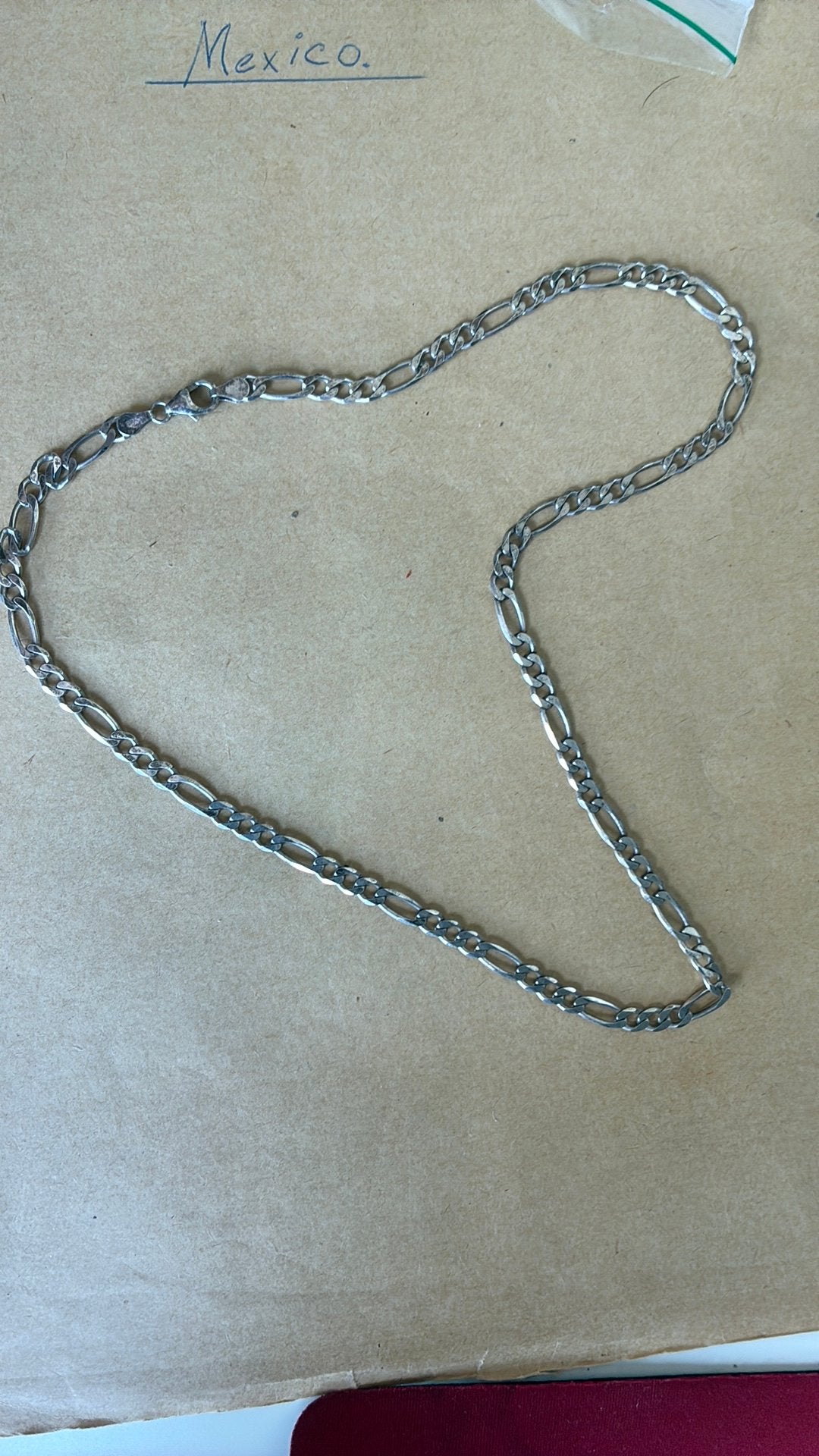 Zilver ketting figaro schakel 925 keur 50 cm 5 mm breed, Ophalen of Verzenden, Gebruikt, Zilver, Zilver