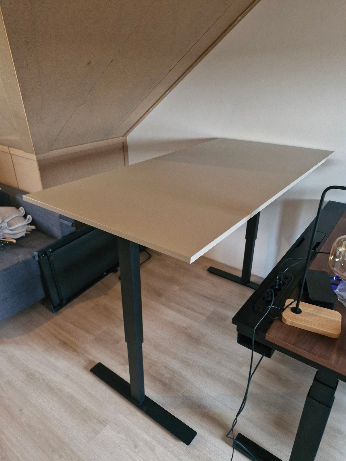 Trotten zit sta bureau beige 160x80 cm, Ophalen