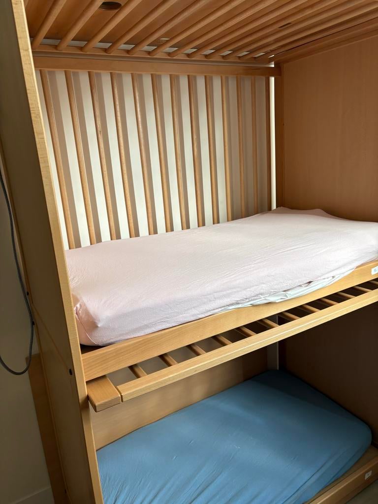 Houten Stapelbed voor Kinderen - Zo goed als nieuw, Kinderen en Baby's, Ophalen, Zo goed als nieuw, Stapelbed