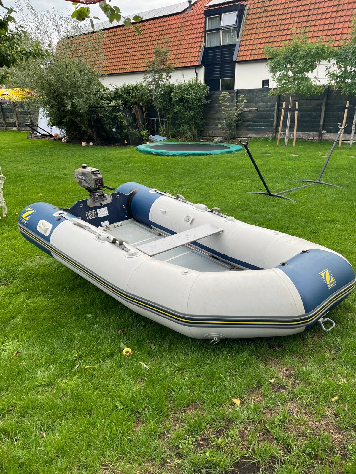 Zodiac 3,10M met 3,5 pk motor 2 takt, Ophalen, Zo goed als nieuw, Twee personen, Overige typen