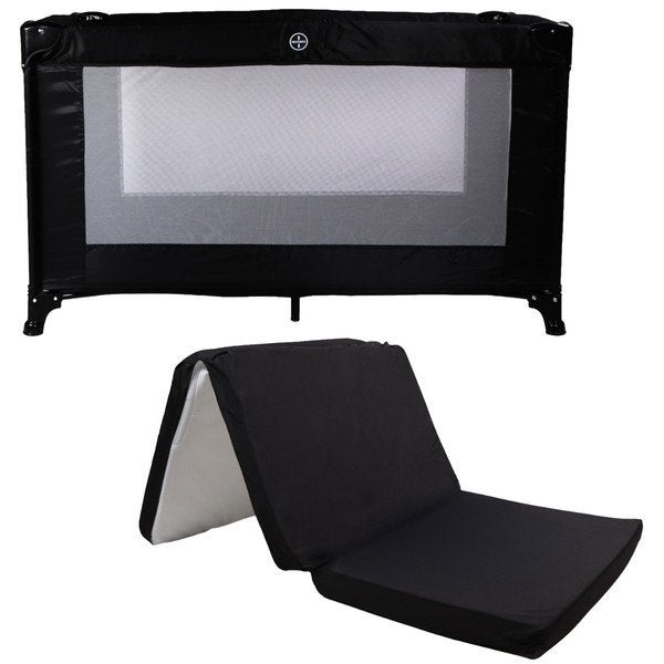 Bambino Campingbedje met matras, Ophalen, Zwart, 190 cm of minder, Zo goed als nieuw