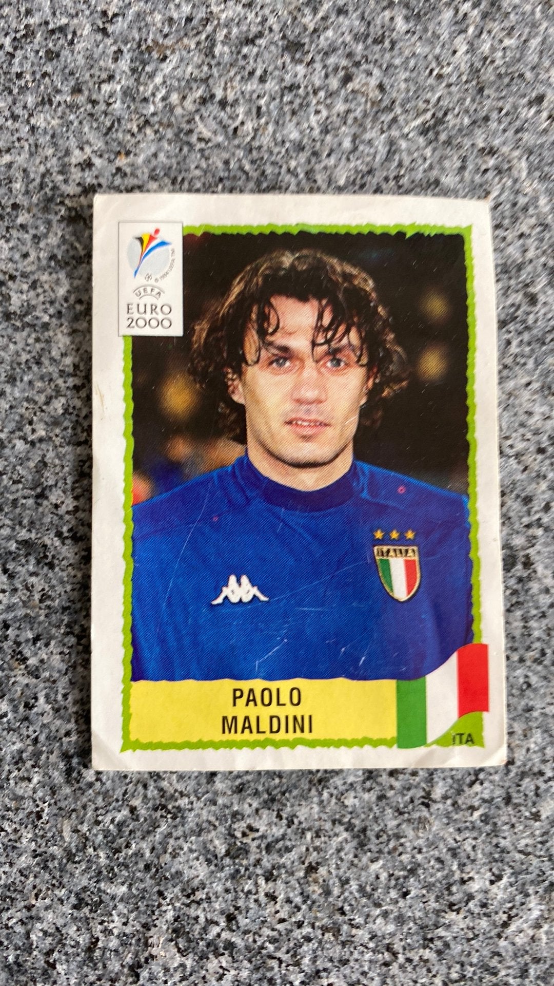 Euro 2000 plaatje 170 Paolo Maldini, Ophalen of Verzenden, Zo goed als nieuw, Sticker