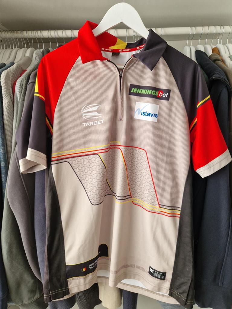 Dimitri Van den Bergh Target dartshirt, Maat 48/50 (M), Ophalen of Verzenden, Zo goed als nieuw, Overige kleuren