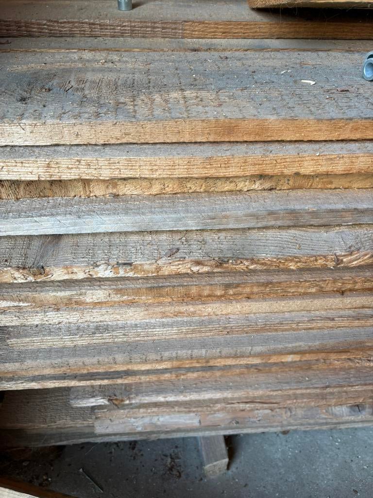 Houten planken, Doe-het-zelf en Verbouw, Hout en Planken, Ophalen, Gebruikt, Minder dan 25 mm, Grenen