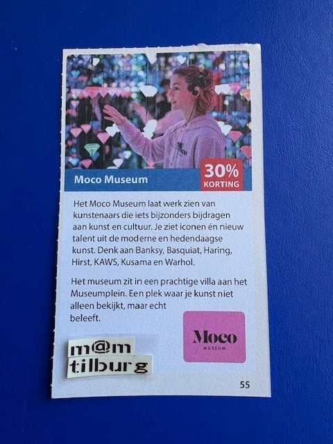 Moco Museum 30% korting tot 1-7-2027, Drie personen of meer, Kortingskaart