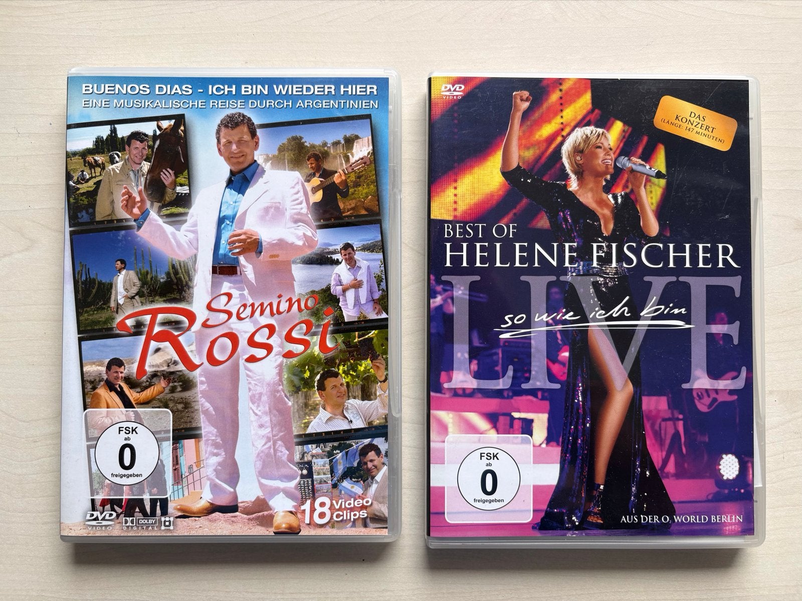 Semino Rossi & Helene Fischer Live DVD's - Muziekconcerten, Alle leeftijden, Ophalen of Verzenden, Zo goed als nieuw