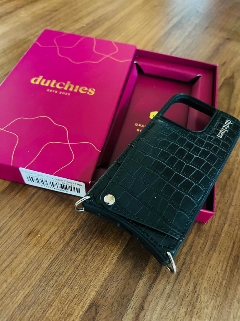 Dutchies iPhone Case Crocodile Chic Noir, Ophalen, Zo goed als nieuw