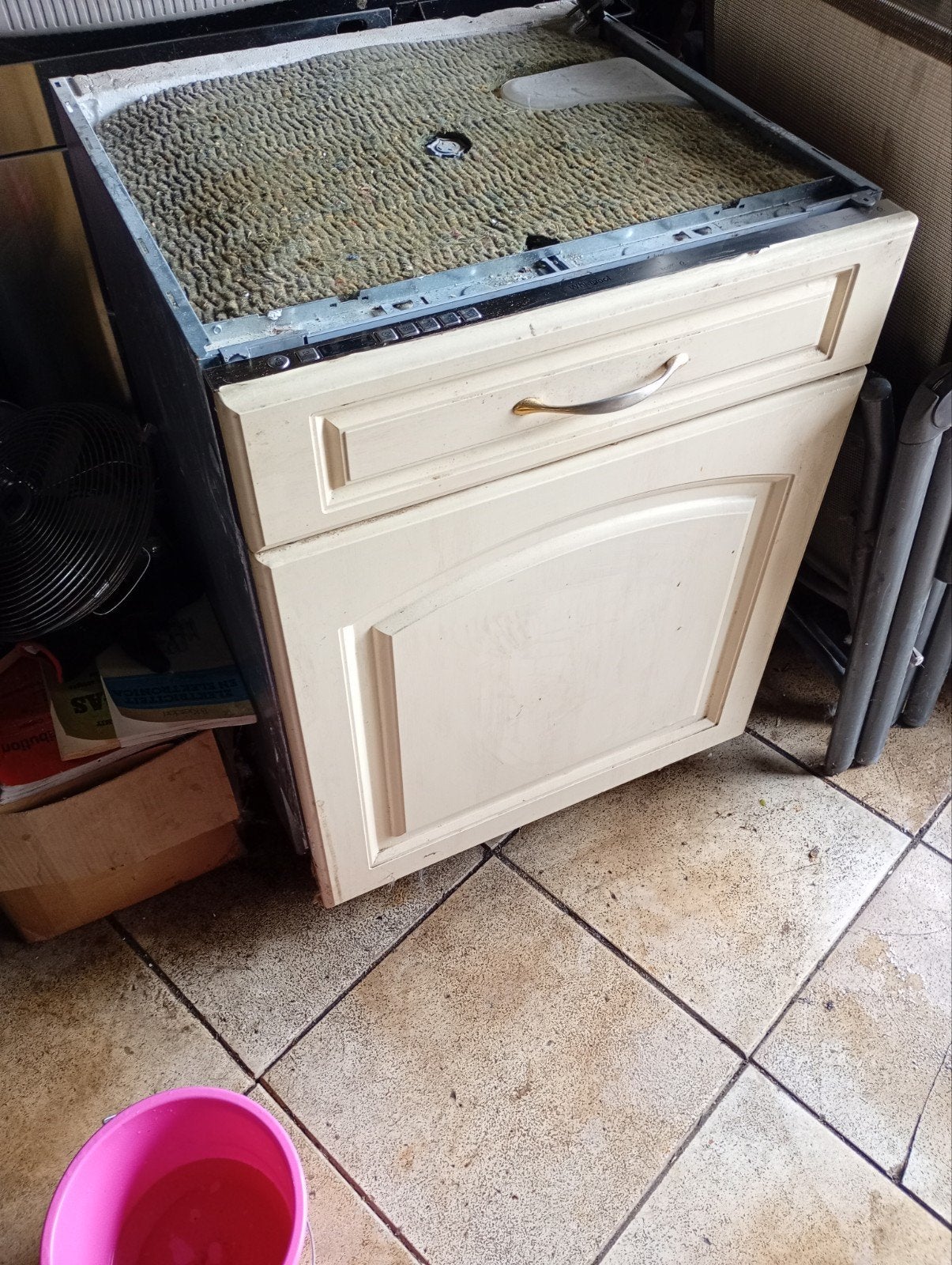 Whirlpool inbouw vaatwasser, Witgoed en Apparatuur, Vaatwasmachines, Ophalen, Gebruikt, Minder dan 85 cm, Inbouw