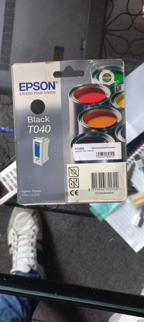 Epson T040 Zwarte Inktcartridge voor Stylus C62/CX3200, Ophalen of Verzenden, Nieuw, Cartridge, Epson