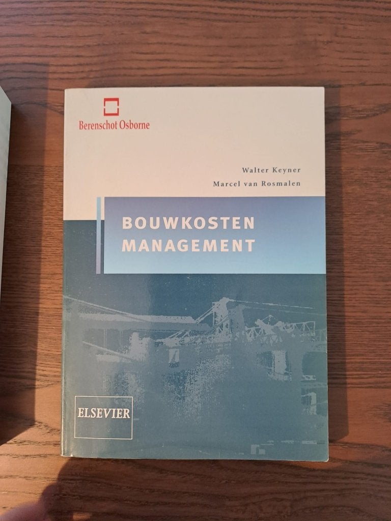 Bouwkosten management Studieboek Berenschot/Osborne, Ophalen of Verzenden, Beta, Zo goed als nieuw, HBO
